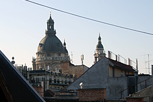 Blick vom Dach des Opera Garden Hotels Budapest